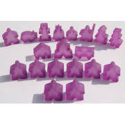 Carcassonne - Set de 19 Meeples- Frozen Lila